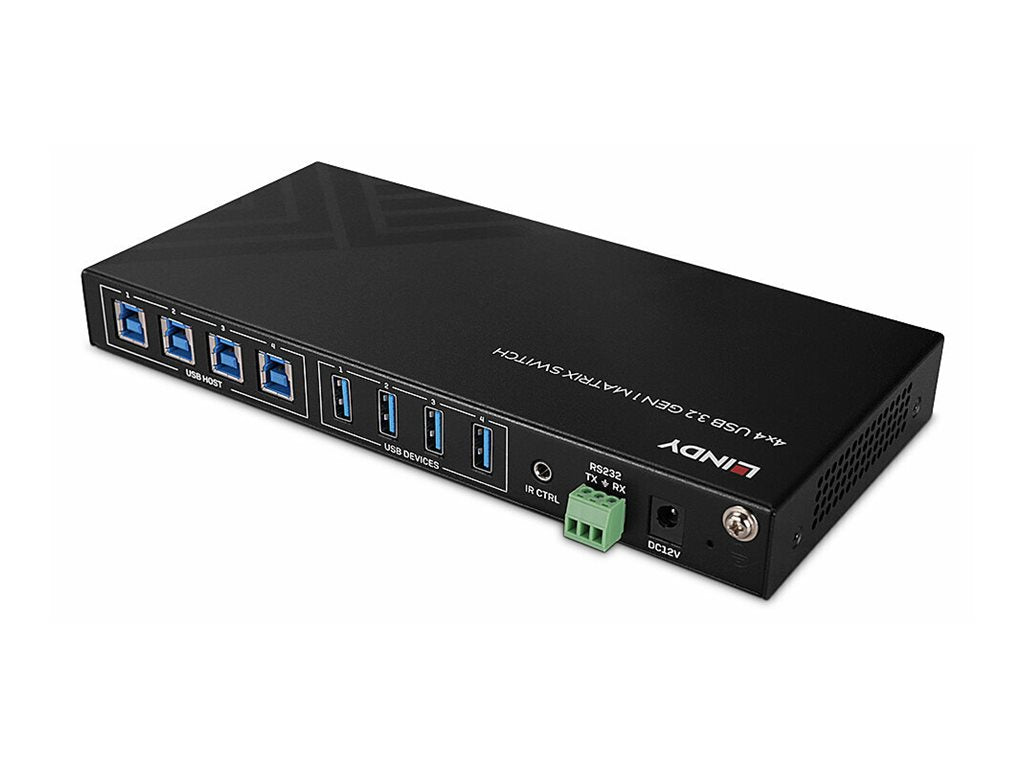 LINDY 4x4 USB 3.2 Gen 1 Matrix Switch Vorderansicht