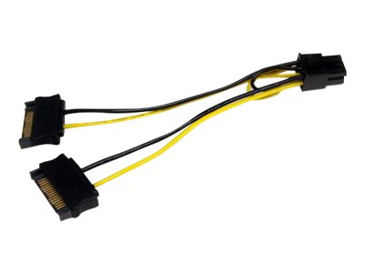 STARTECH.COM 6in SATA Power to 6 Pin PCI Express Video Card Power Cable Adapter - Anschlussansicht
