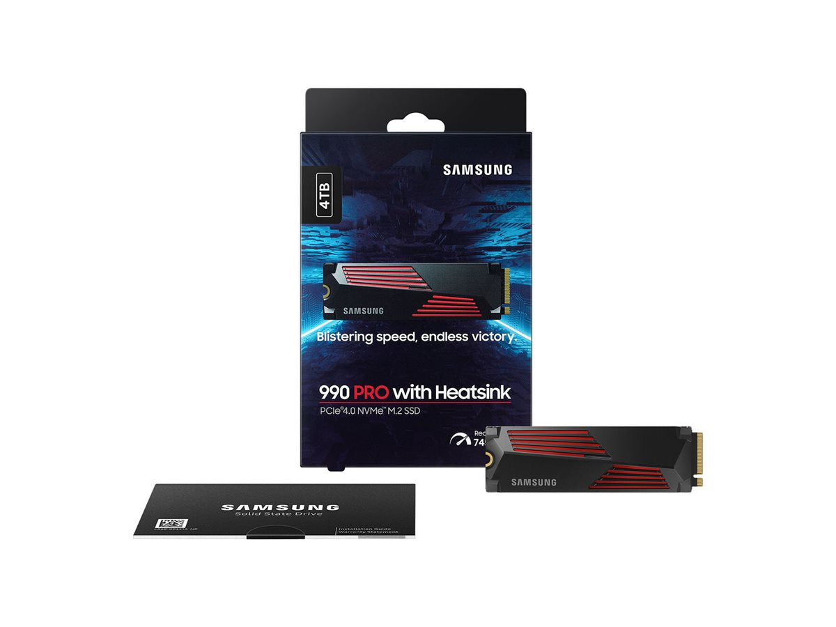 SAMSUNG 990 PRO SSD 4TB M.2 NVMe PCIe 4.0 Heatsink - Verpackung