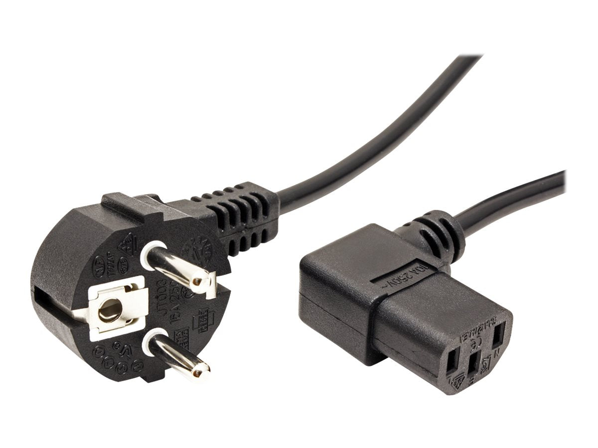 VALUE Netzkabel abgewinkelte IEC-Buchse schwarz 1,8m - Verpackung