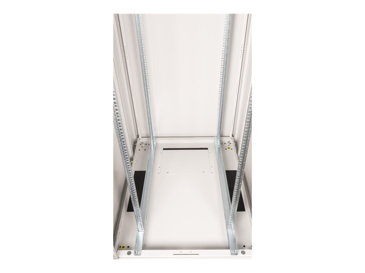 ROLINE Netzwerkschrank Basic 48,26cm 19Zoll 42 HE 800x1000 BxT Glastür grau - Vorderansicht