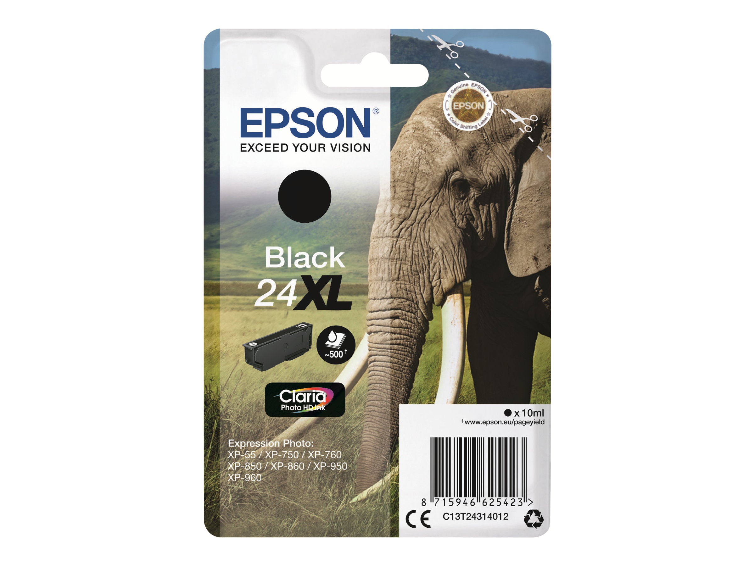 EPSON 5LB 24XL Tintenpatrone schwarz Vorderansicht