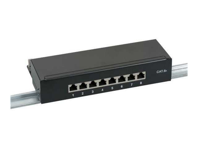 EFB Mini Patchpanel STP 8xRJ45 Cat6A Vorderansicht