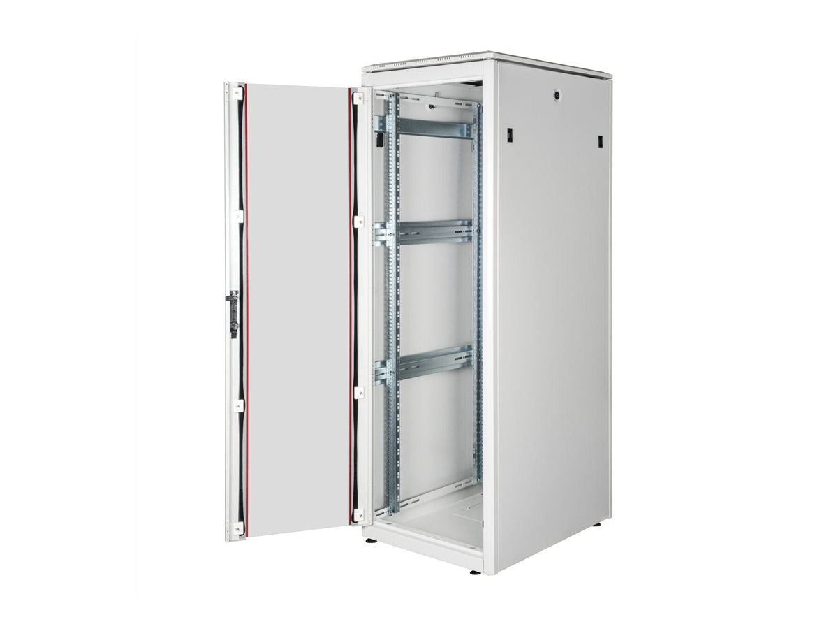 ROLINE Netzwerkschrank Pro 48,26cm 19Zoll 36 HE 600x800 BxT Glastür grau - Detailansicht der Glastür