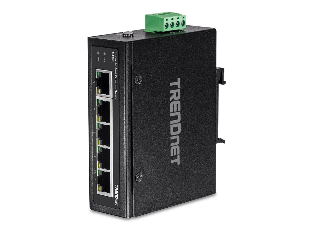 TRENDNET TI-E50 Industrial Fast Ethernet DIN-Rail Switch 5-Port Detailansicht
