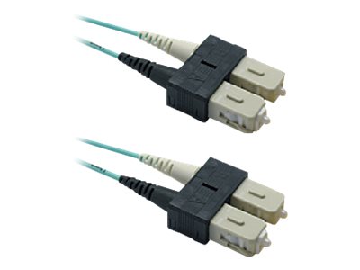 SACON LWL-LED-Patchkabel duplex 50/125um OM3 SC/SC türkis 5m - Vorderansicht