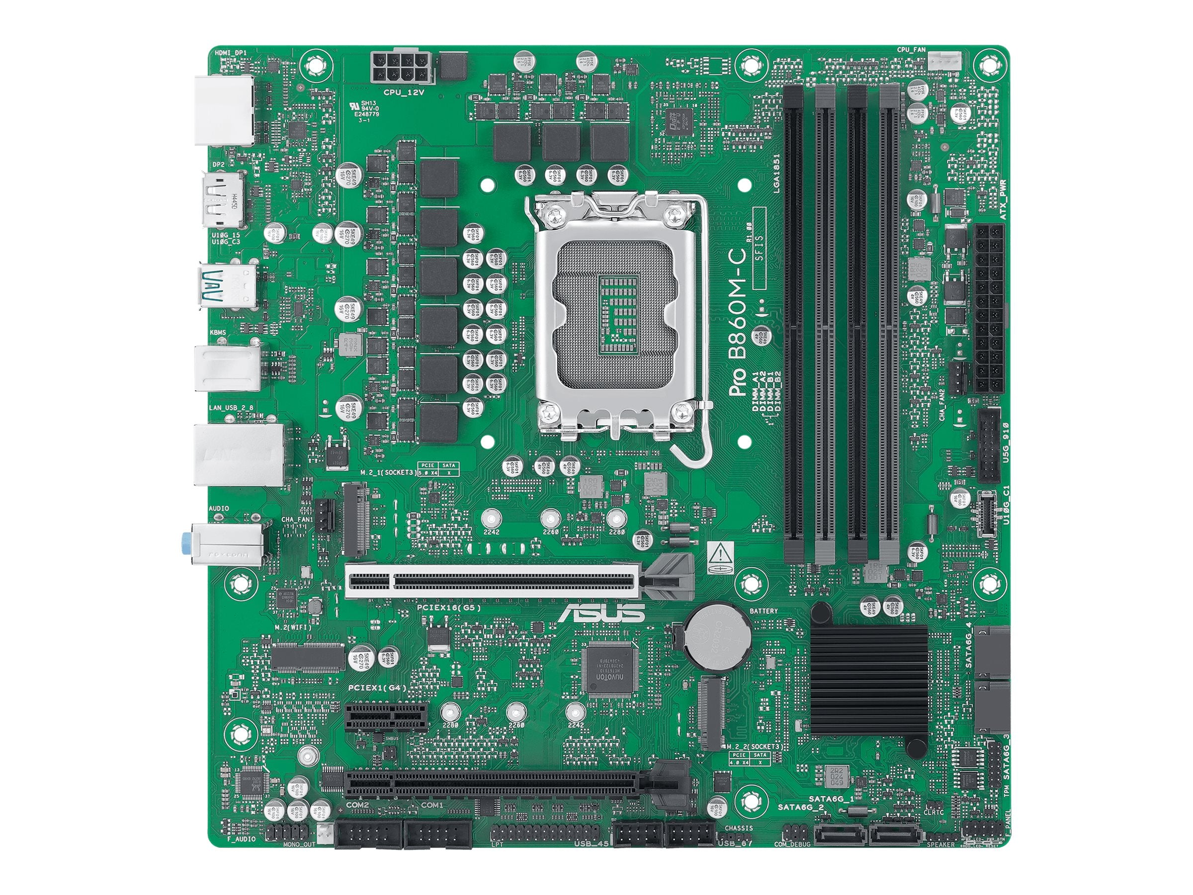 ASUS PRO B860M-C-CSM Motherboard Vorderansicht