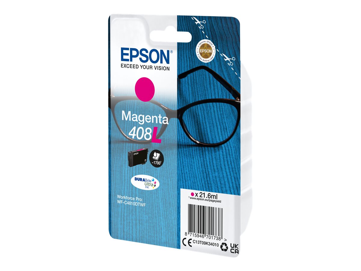 EPSON 2LB Singlepack Magenta 408L DURABrite Ultra Ink Verpackung