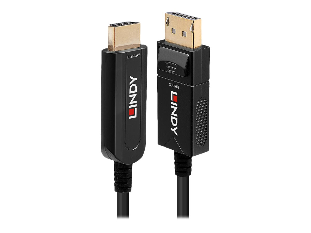 LINDY 20m Fibre Optic Hybrid DisplayPort 1.2 an HDMI 18G Kabel - Vorderansicht