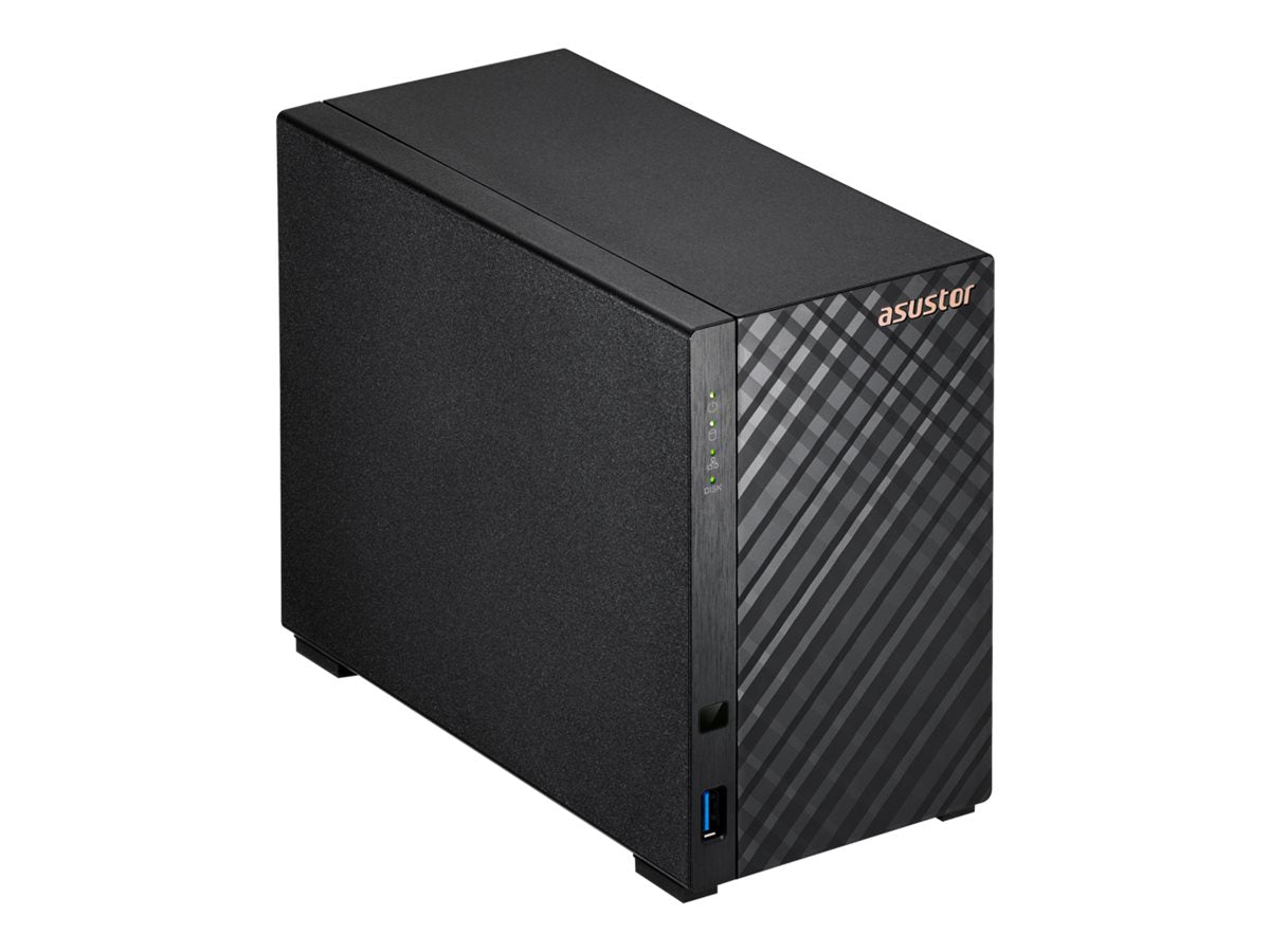 ASUSTOR NAS 2-BAY REALTEK RTD1619B 4C 1.7 GHZ Vorderansicht
