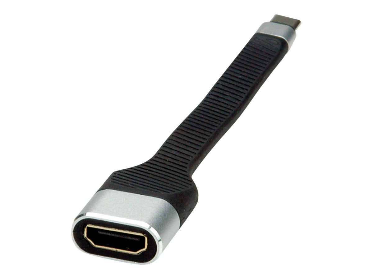 ROLINE Display Adapter USB Typ C - HDMI ST/BU 0,13m Vorderansicht
