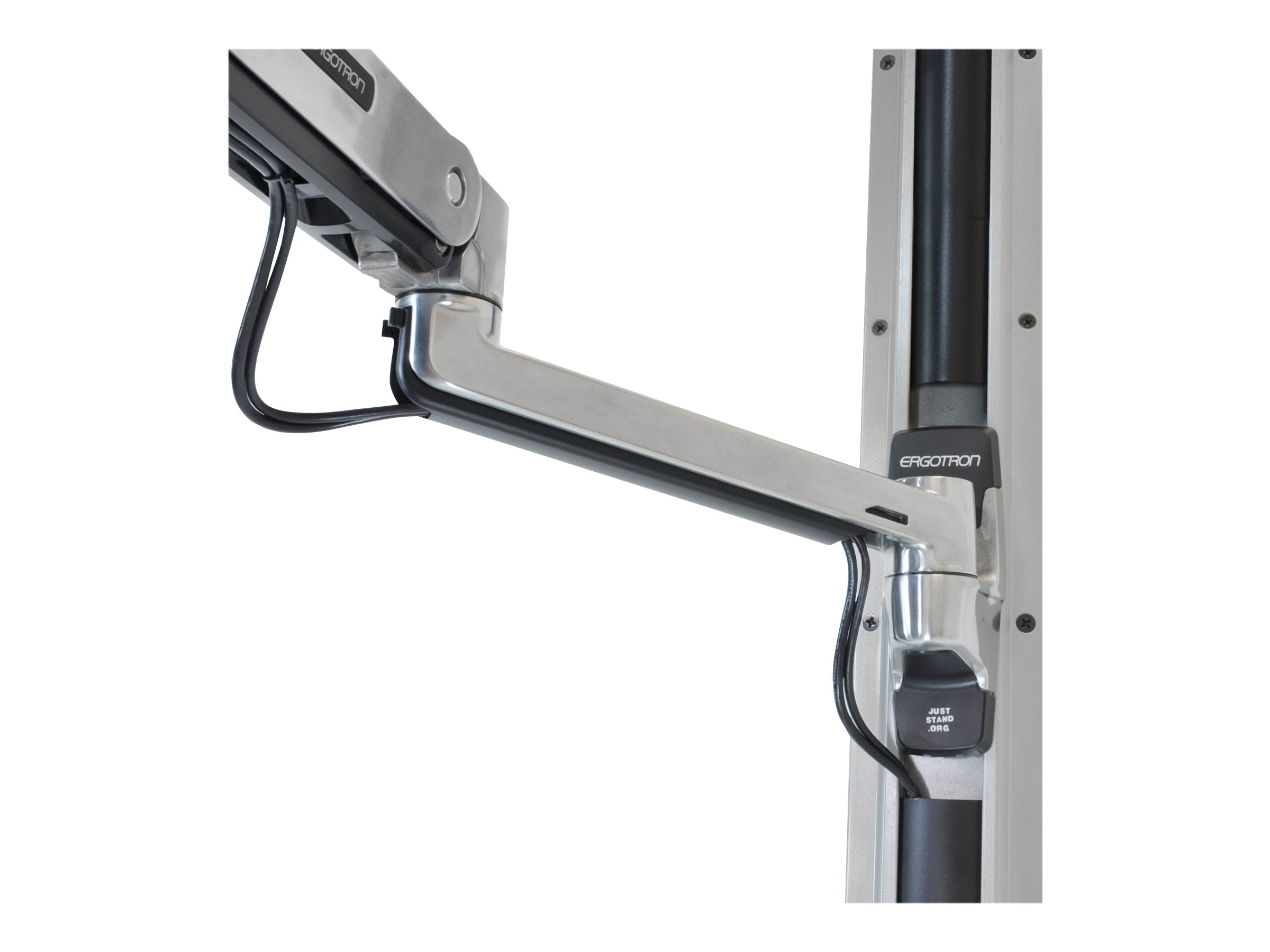 ERGOTRON LX Steh-Sitz-Wandmontage-Tastaturarm Seitenansicht