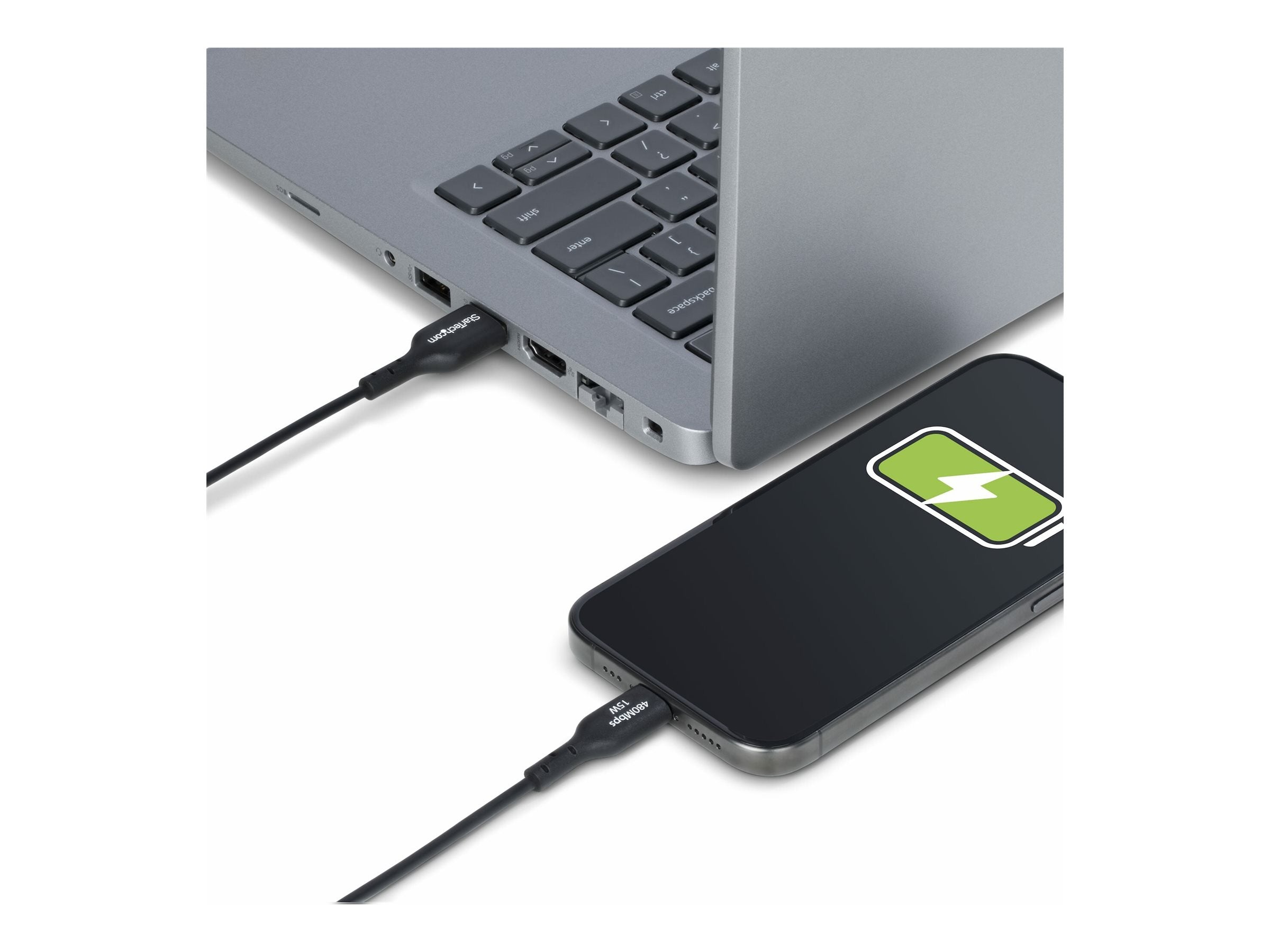 STARTECH.COM 4m USB-A auf USB-C Ladekabel USB-A auf Typ-C Ladekabel 3A Schnellladekabel USB 2.0 Datenubertragung Schwarz