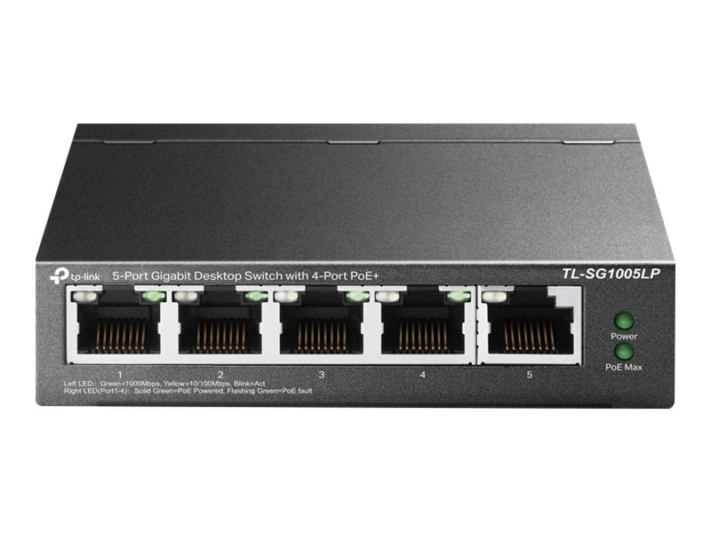 TP-LINK TL-SG1005LP 5-Port Gigabit Desktop Switch Rückansicht