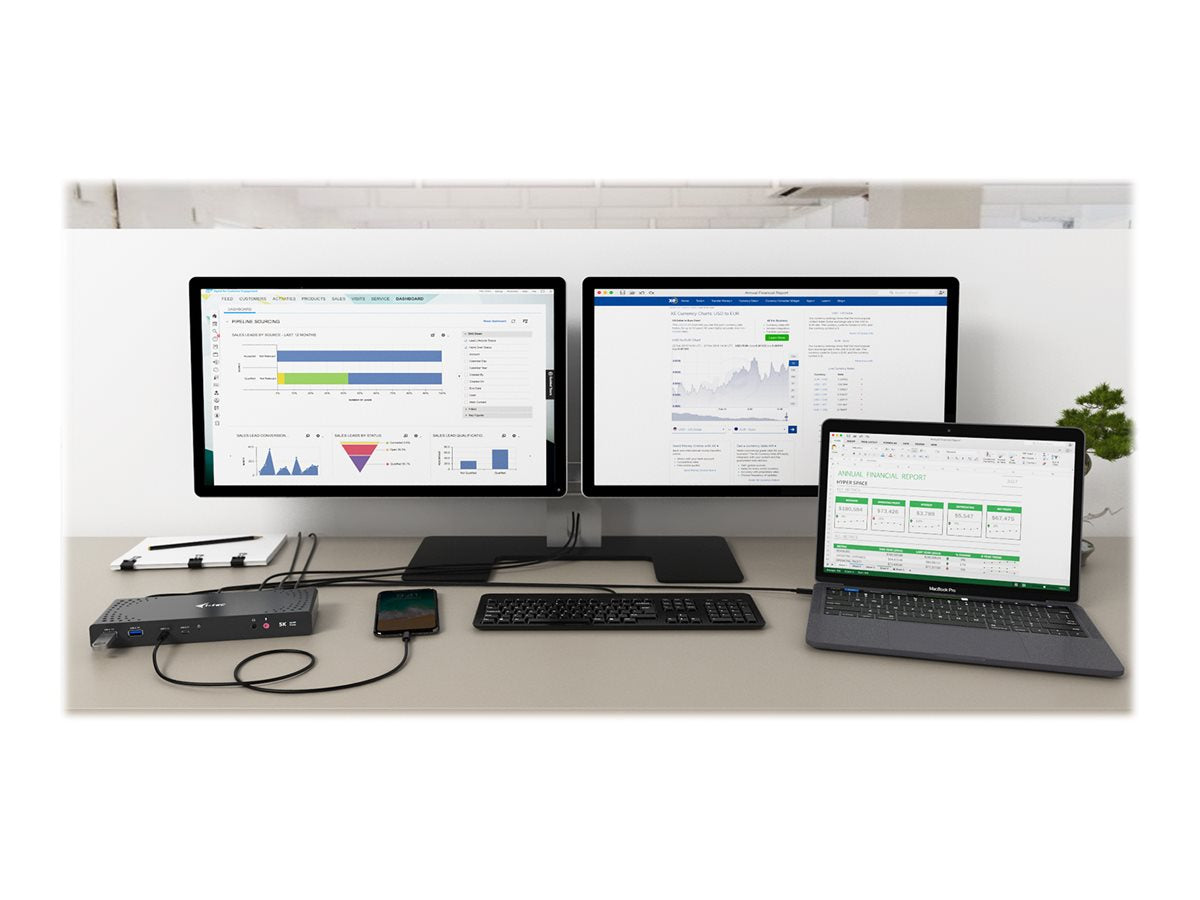 I-TEC USB 3.0/USB-C Dualdock Rückansicht