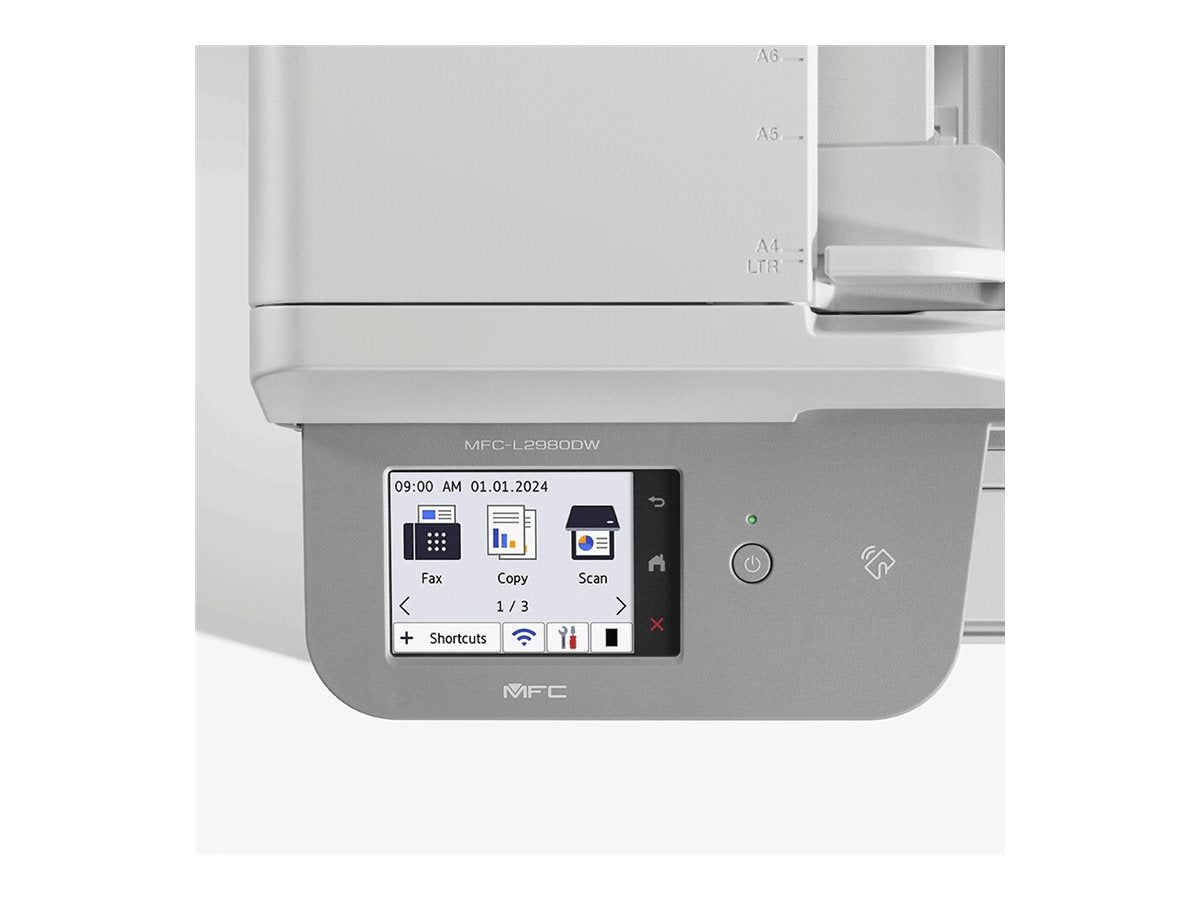 BROTHER MFC-L2980DW Mono MFP 34ppm 4-1 Duplex Network10/100btx/Wifi/USB/NFC-Card reader