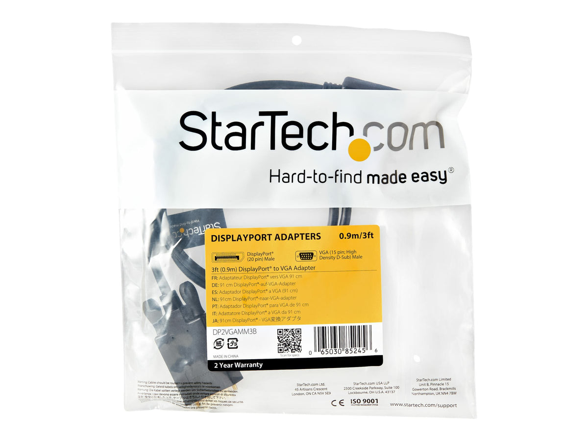 STARTECH.COM DP2VGAMM3B DisplayPort to VGA Kabel - Detailansicht
