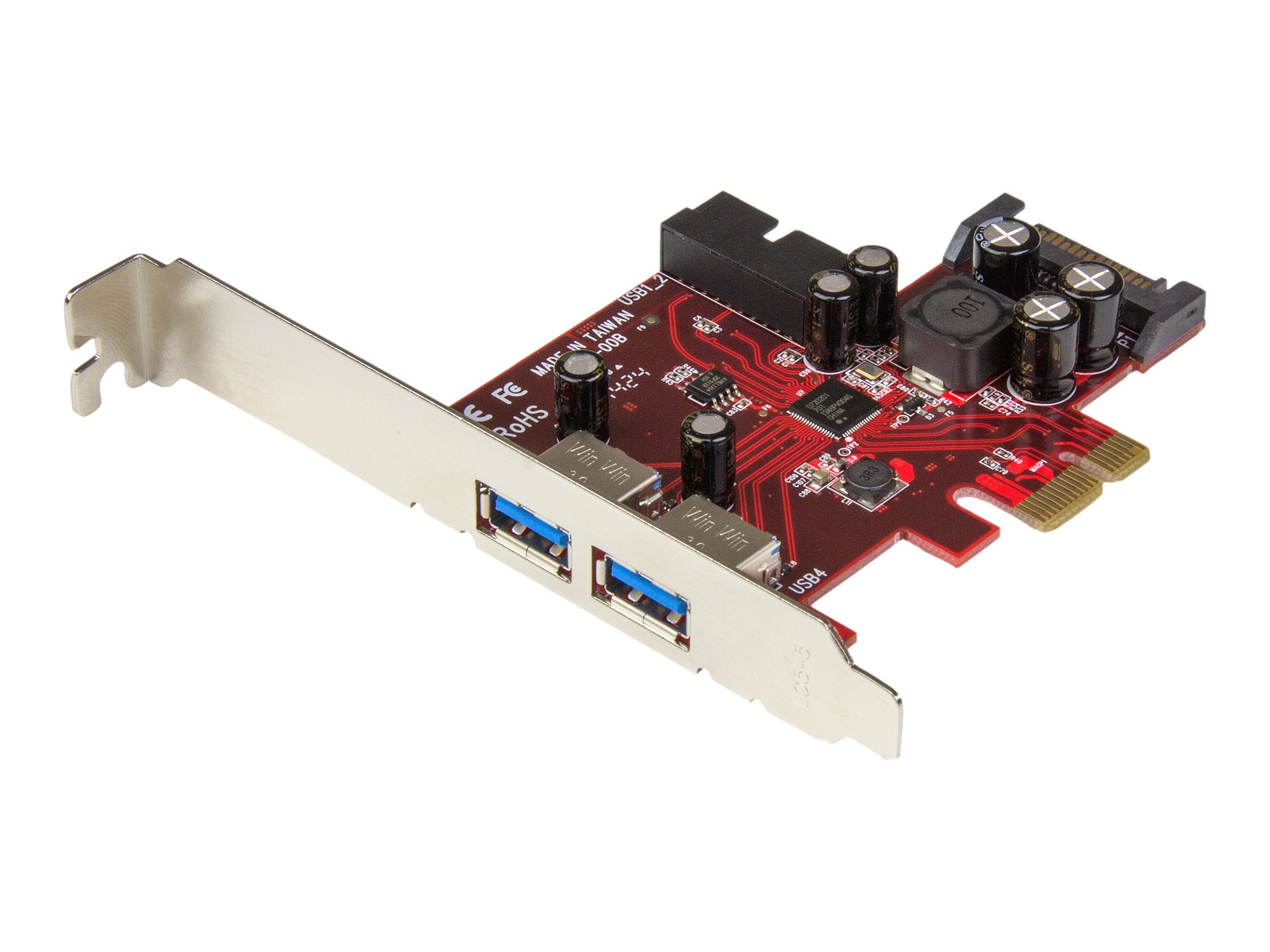 STARTECH.COM 4 Port USB 3.0 PCI Express PCIe Controller Card - Vorderansicht