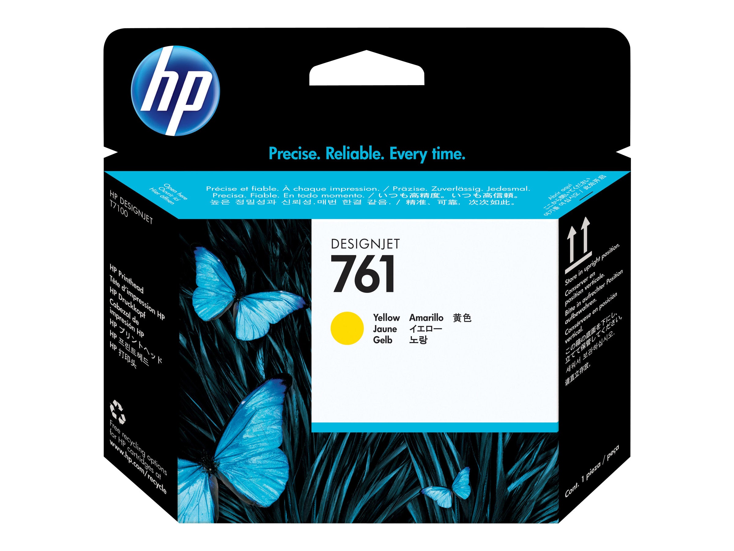 HP 761 Original Druckkopf grau und dunkel grau Vorderansicht