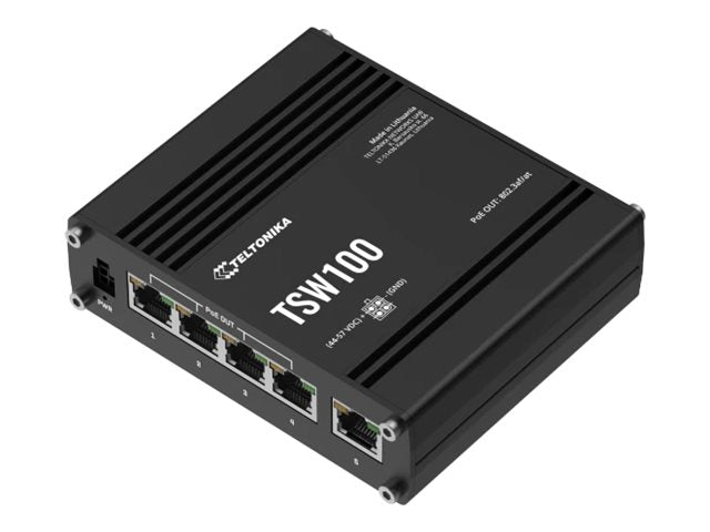TELTONIKA NETWORKS TSW100 Industrial PoE+ Ethernet Switch Vorderansicht