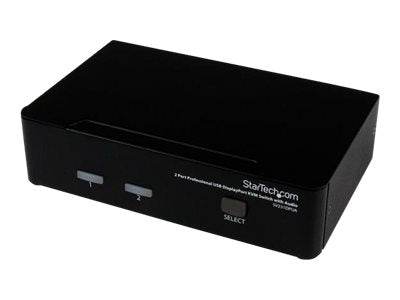 STARTECH.COM 2 Port Professional USB DisplayPort KVM Switch mit Audio - Seitenansicht