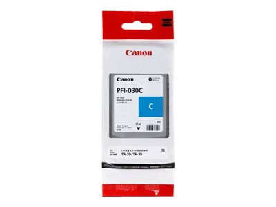 CANON PFI-030 C Cyan 55ml Tintenbehälter Vorderansicht