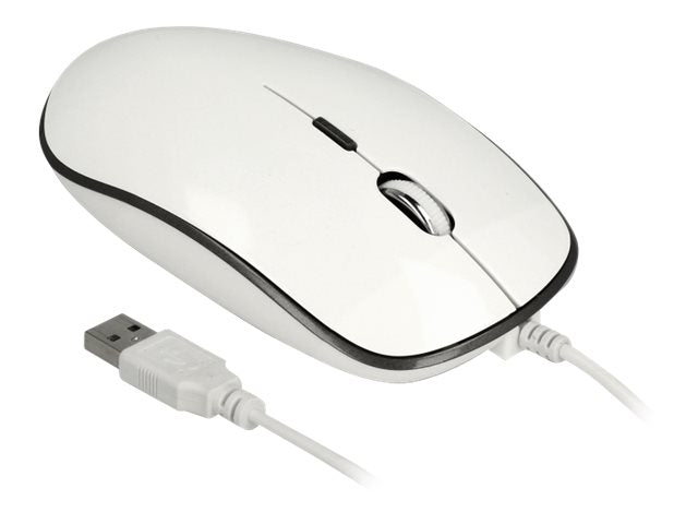 DELOCK Optische 4-Tasten USB Typ-A + USB Type-C Desktop Maus Vorderansicht