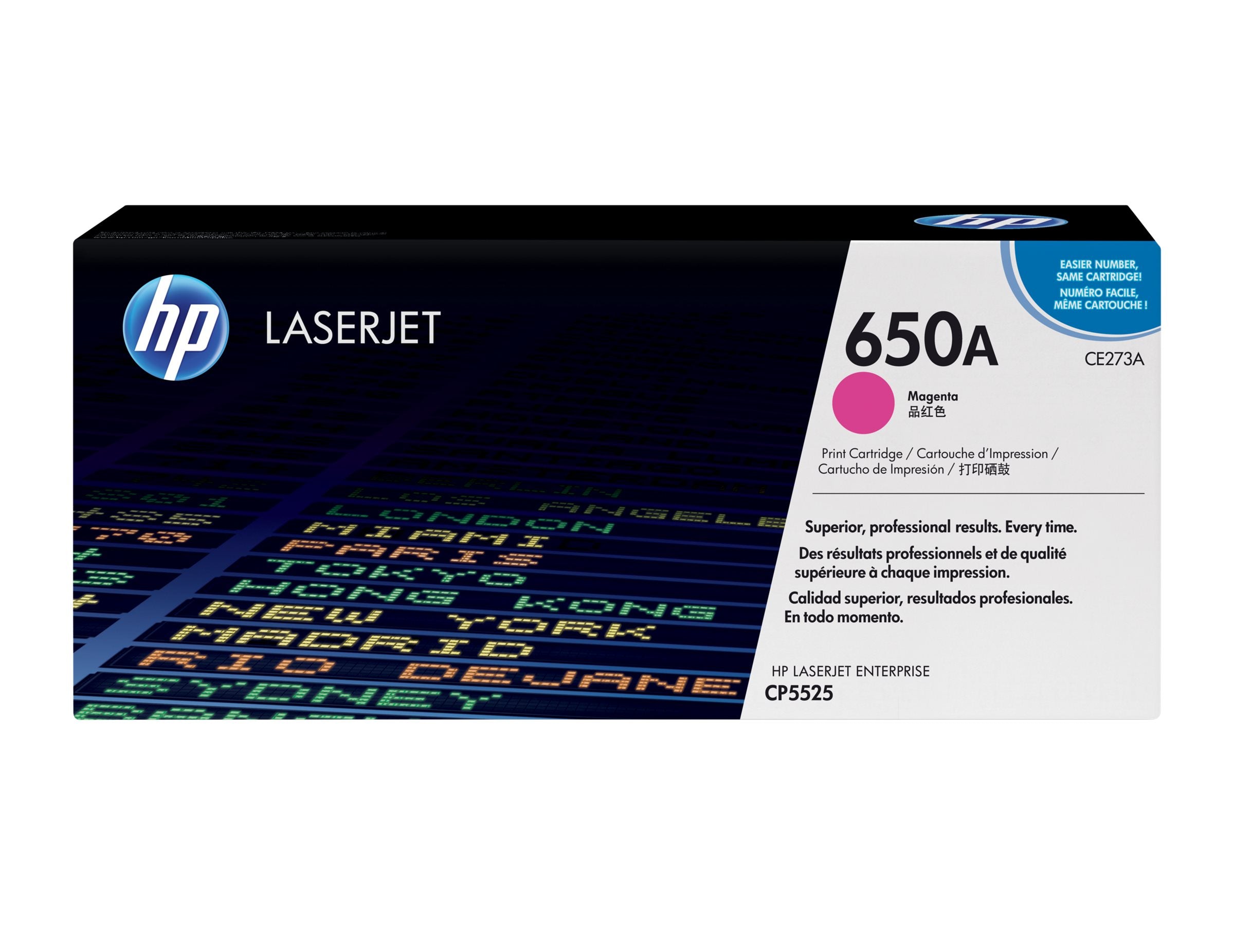 HP CE273A Tonerpatrone magenta Seitenansicht