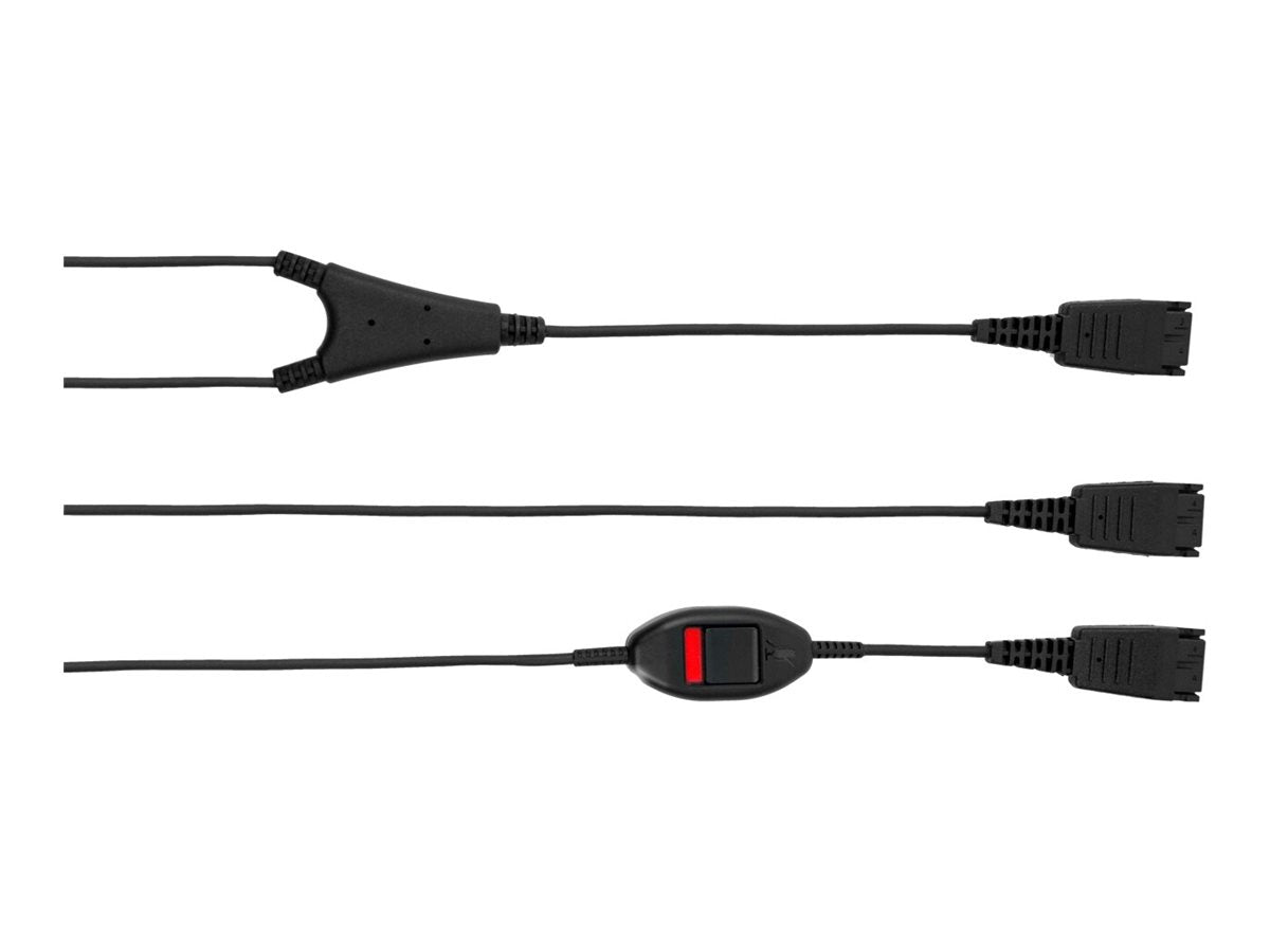 JABRA Improved QD supervisor cord or Y cord - fit in between the headset cable and the telephone connection cable