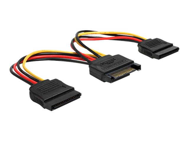 DELOCK Adapter Power SATA HDD2x zu 15Pin-St 15cm Verpackung