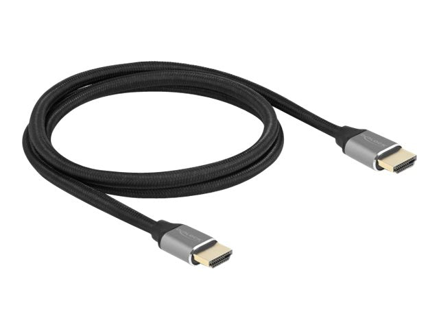 DELOCK Ultra High Speed HDMI Kabel 48 Gbps 8K 60Hz grau 1m Vorderansicht