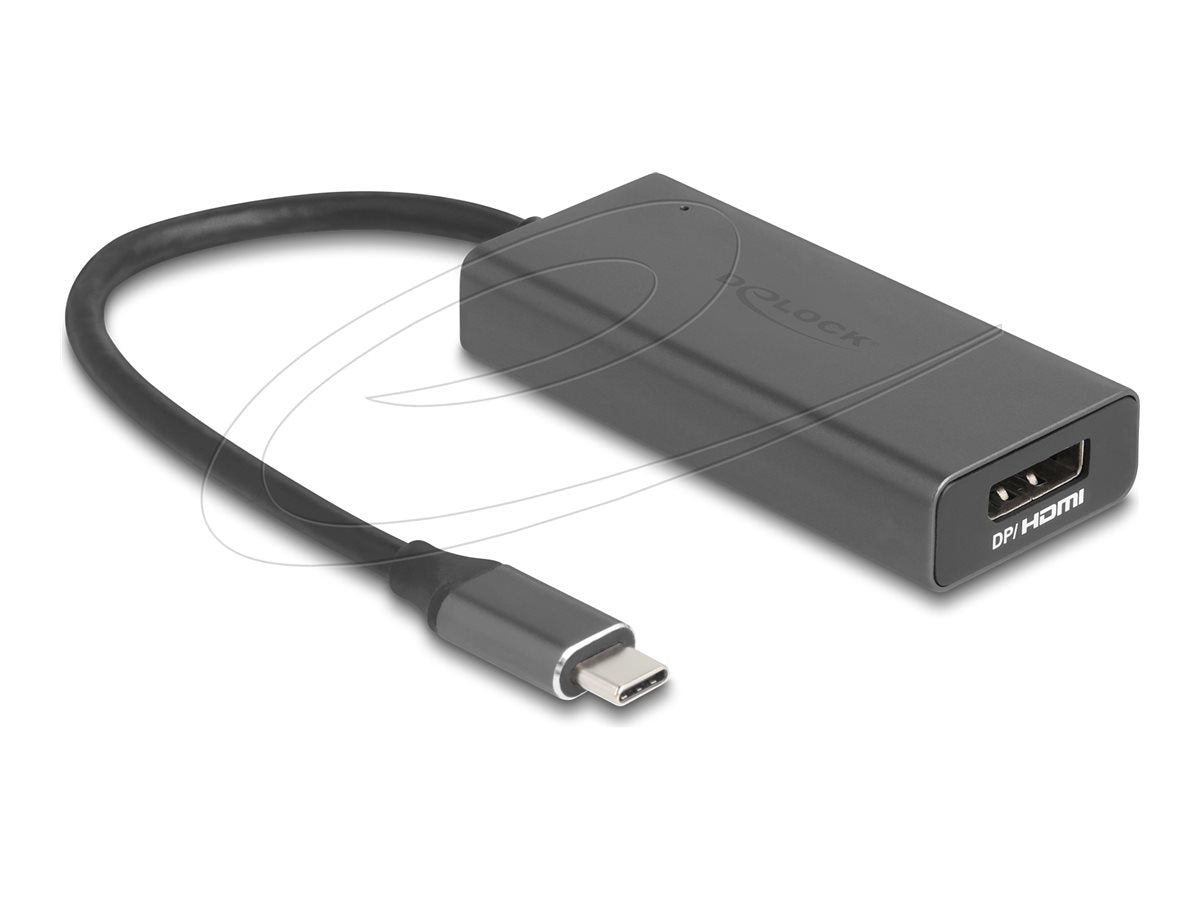 DELOCK USB Type-C Adapter zu Combo HDMI / DisplayPort Buchse 8K - Vorderansicht