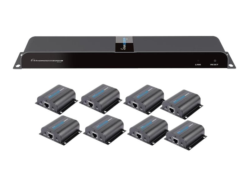 TECHLY HDMI 1x8 Extender/Splitter Set Vorderansicht