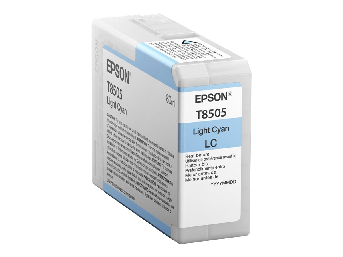 EPSON Singlepack Light Cyan T850500 UltraChrome HD ink 80ml - Vorderansicht
