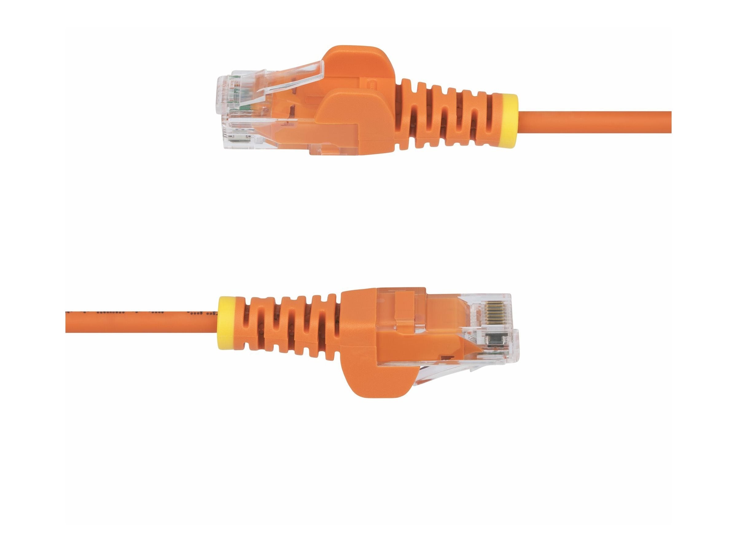 STARTECH.COM 25cm Orangenes Slim CAT6-Netzwerkkabel 100W PoE Snagless RJ45 LSZH 28AWG Reines Kupfer Patchkabel-Ethernet Kabel
