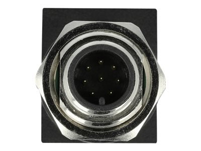 DELOCK Netzwerkadapter M12 8 Pin A-kodiert Stecker zu RJ45 Buchse - Detailansicht