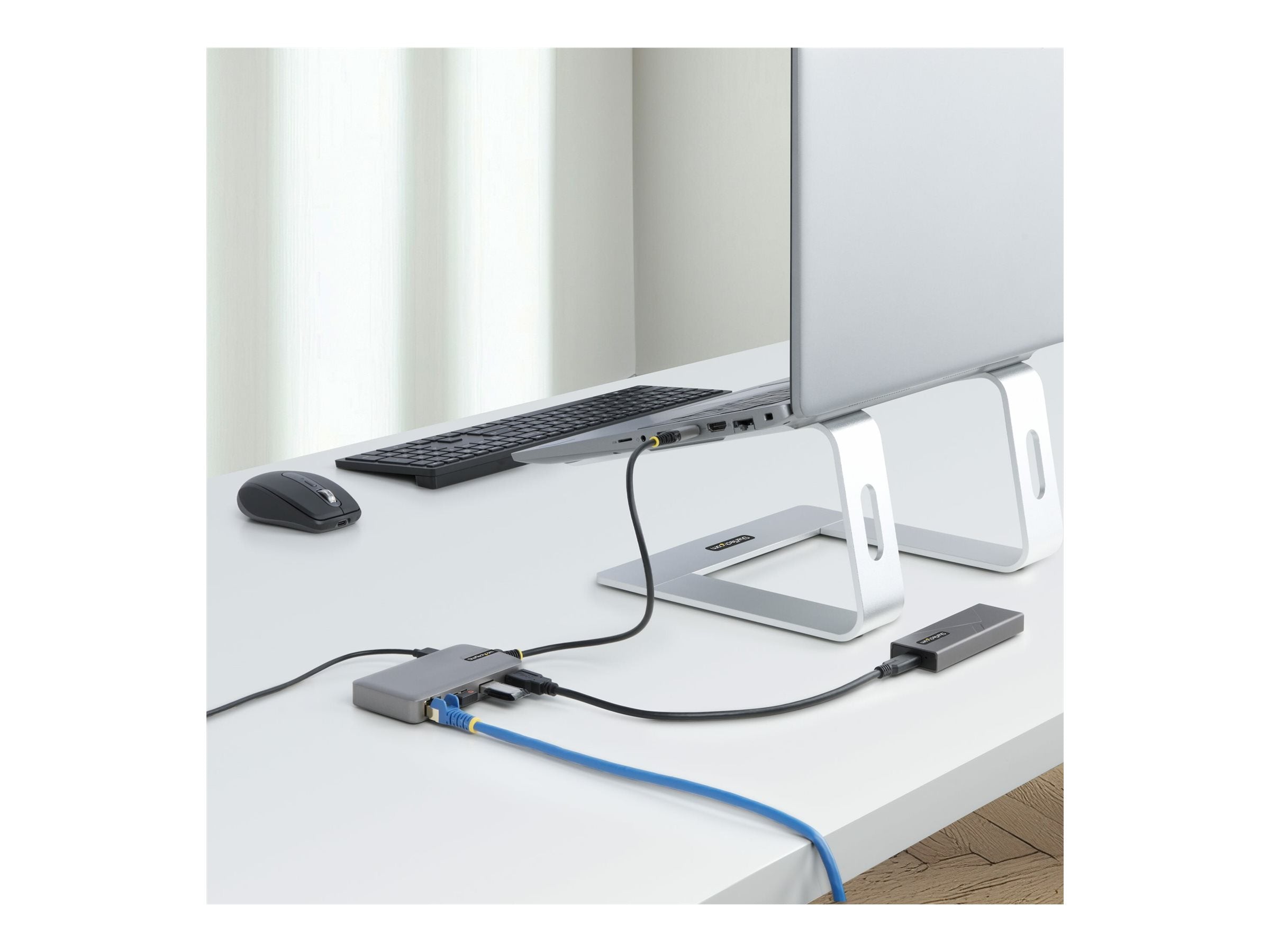 STARTECH.COM 3-Port USB Hub mit Ethernet Vorderansicht