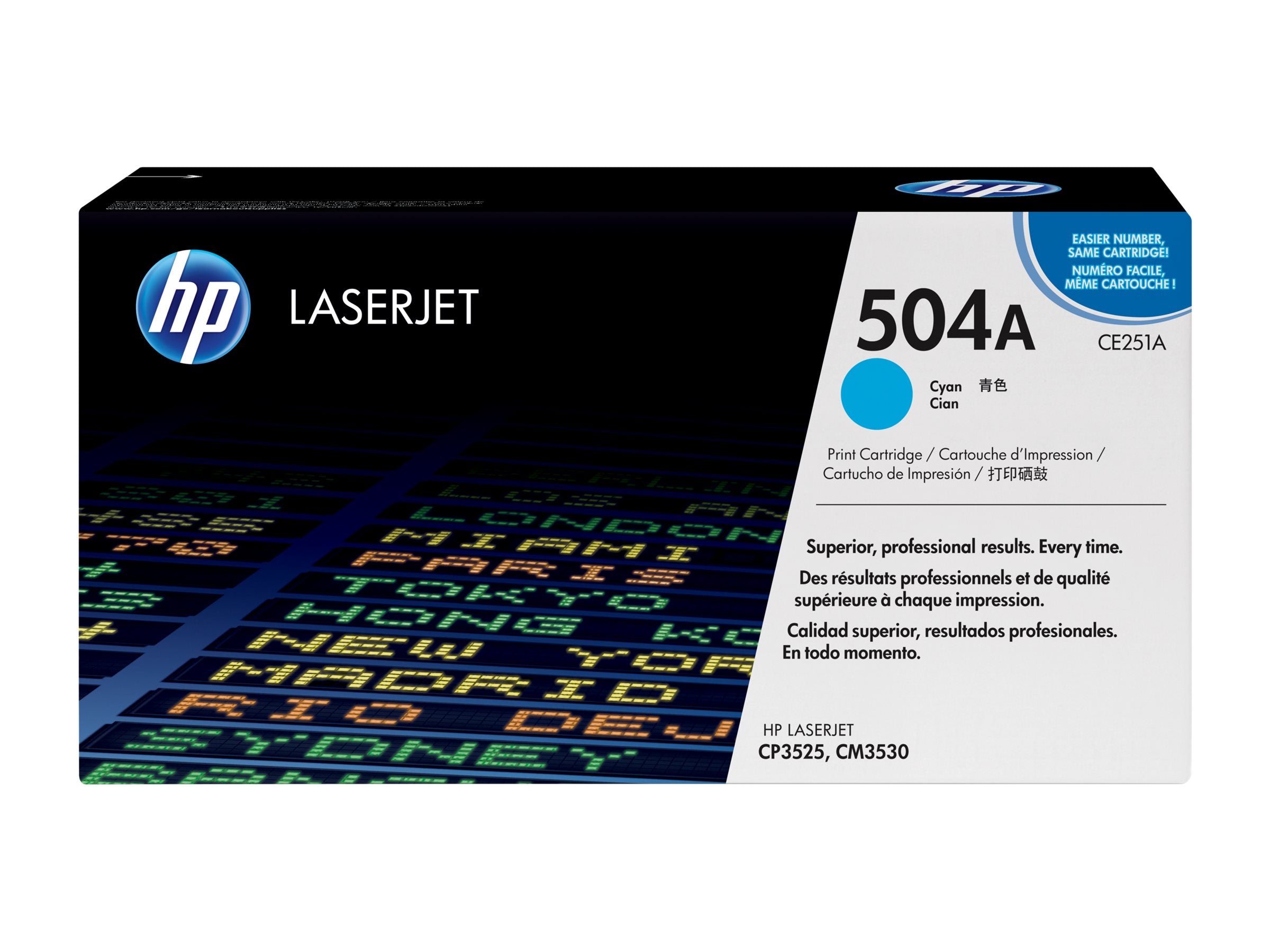 HP 504A Tonerpatrone CE251A cyan Detailansicht