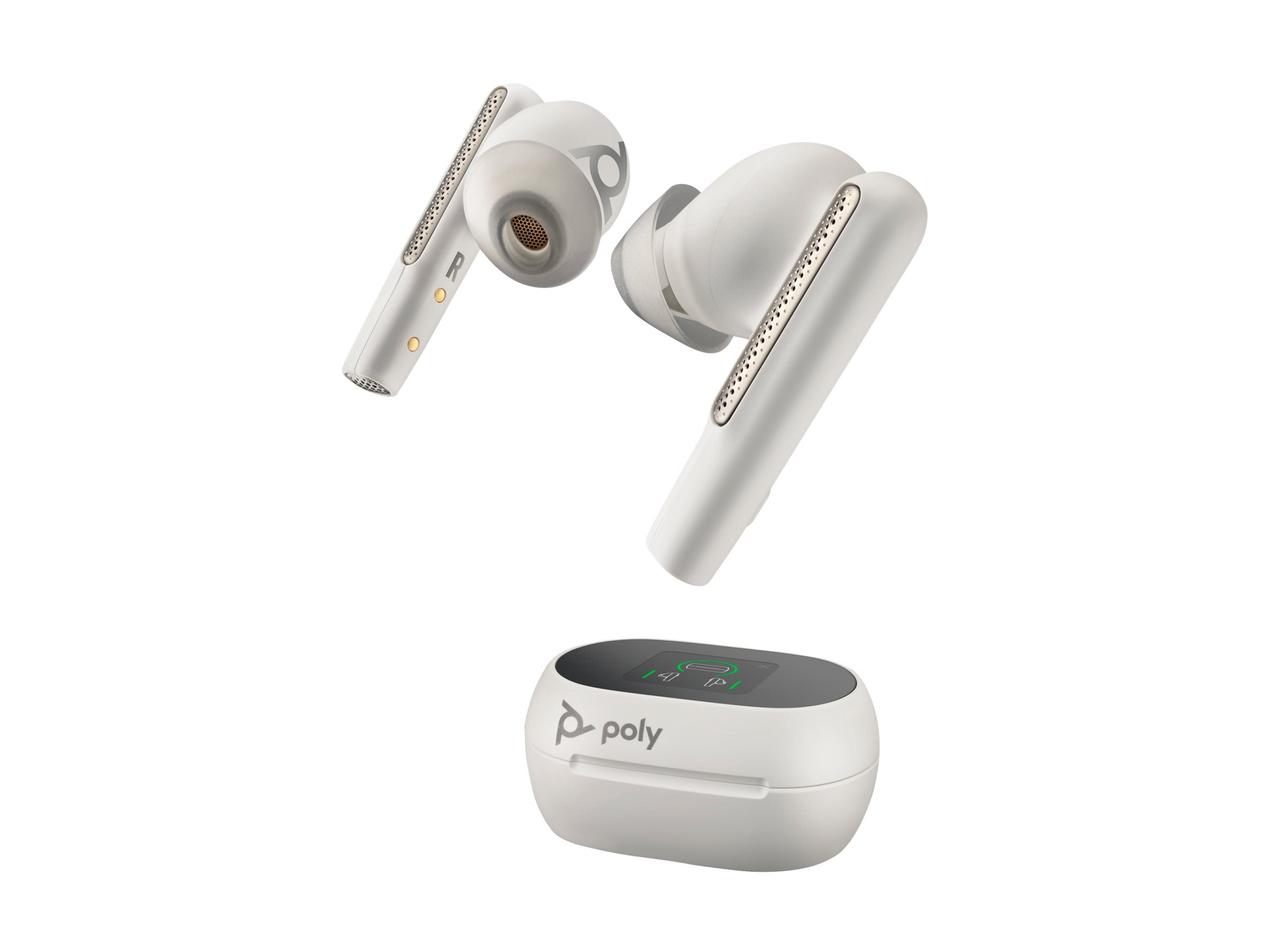 HP Poly Voyager Free 60/60+ White Earbuds Vorderansicht