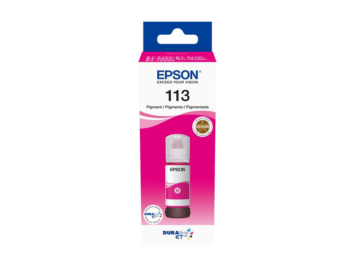 EPSON 2LB 113 EcoTank Pigment Magenta ink bottle Detailansicht