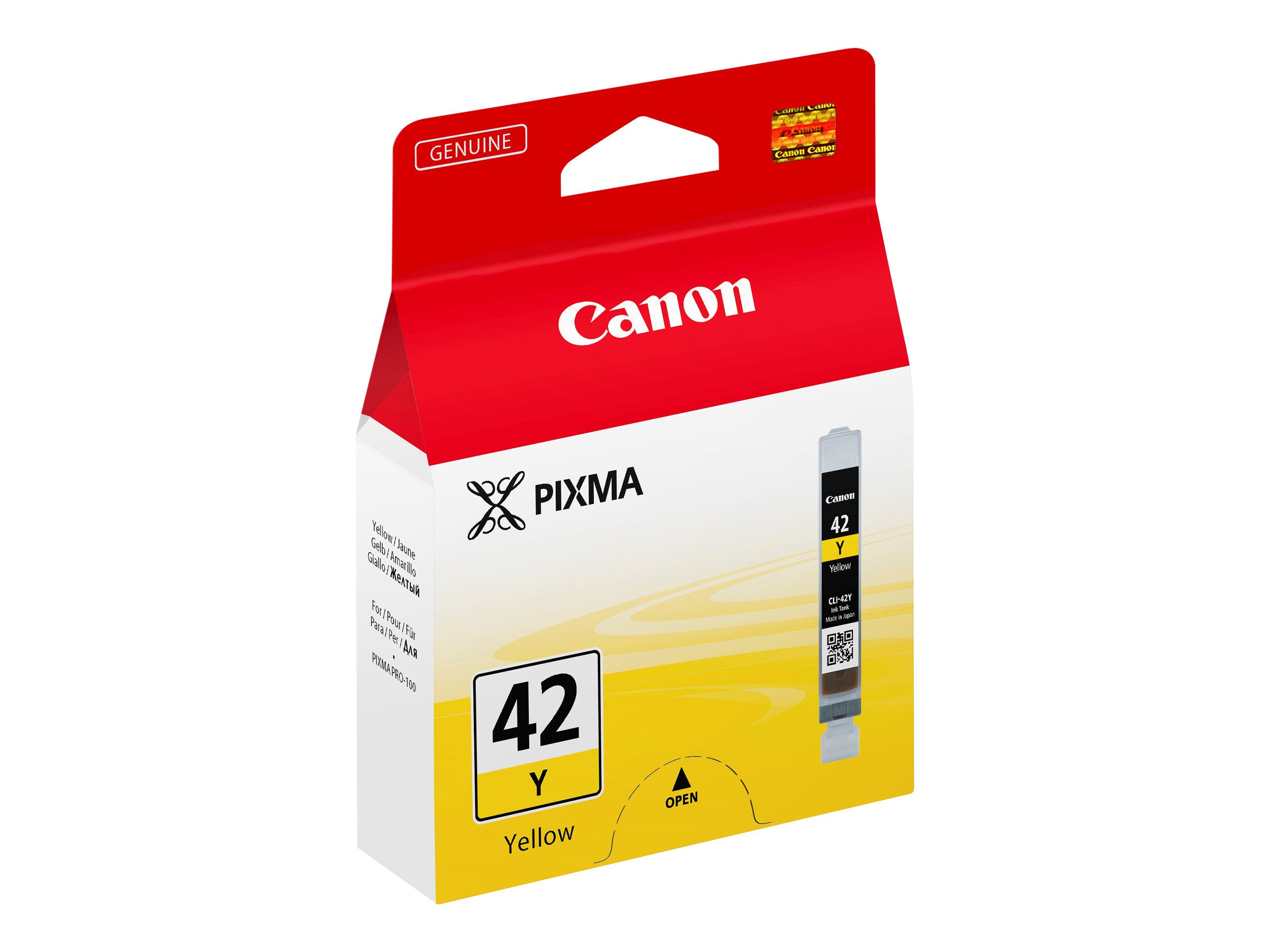 CANON CLI-42Y Tintenbehälter Gelb Vorderansicht