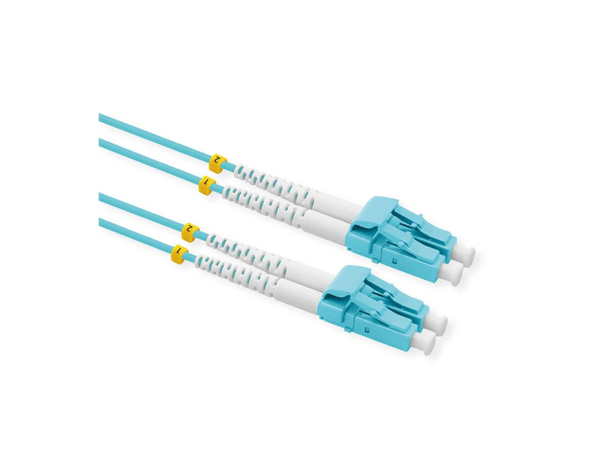 VALUE LWL-Kabel 50/125um OM3 LC/LC Low-Loss-Stecker türkis 15m - Verpackung