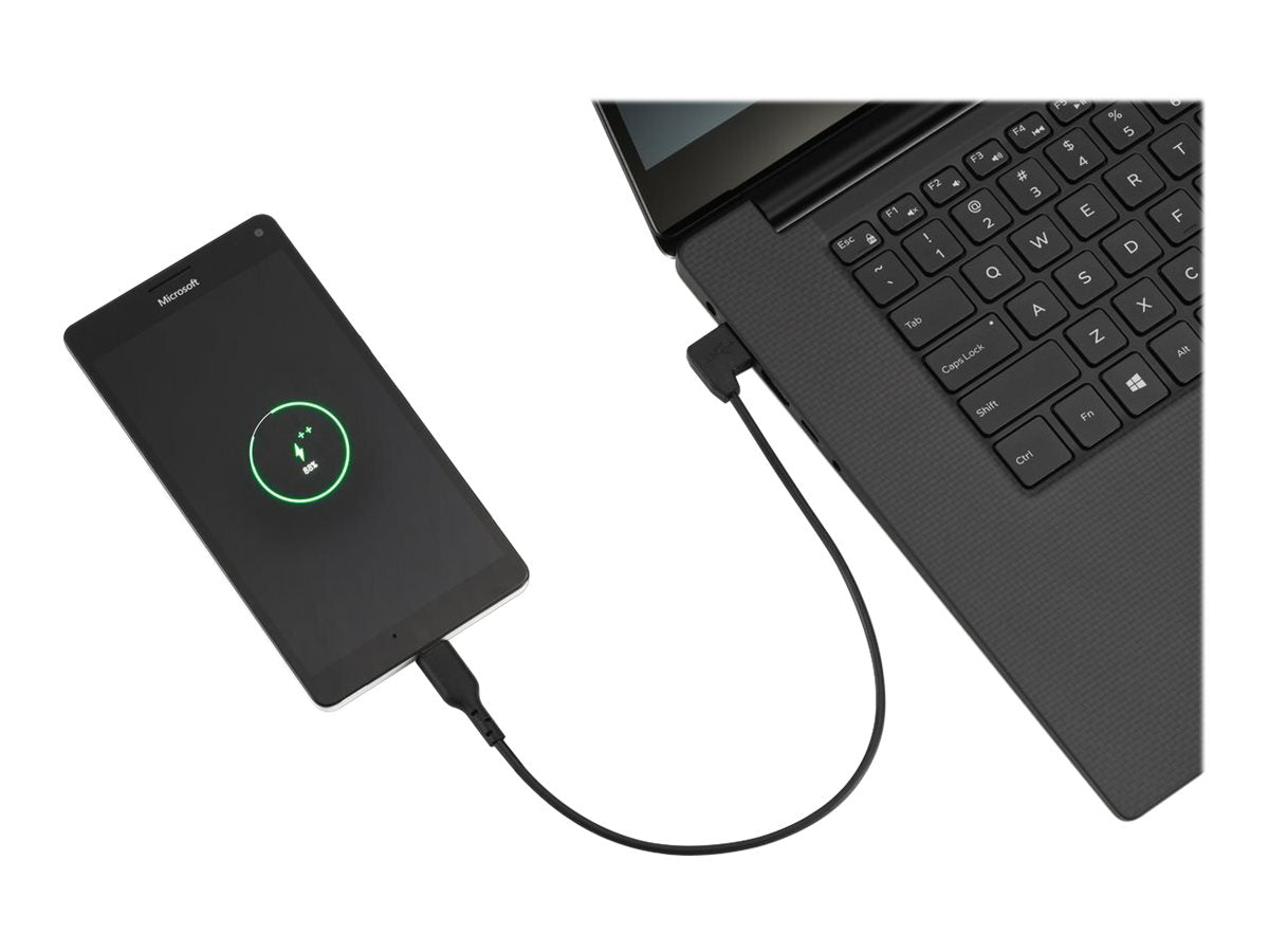 KENSINGTON Charge & Sync USB-A auf USB-C Kabel 5er Pack - Kabel im Einsatz