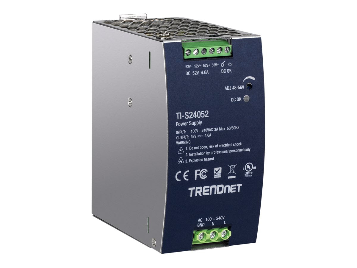TRENDNET TI-S24052 DIN-Rail Power Supply Seitenansicht