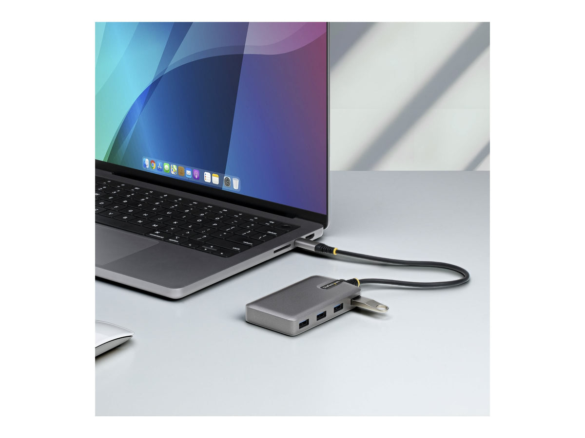 STARTECH.COM 4-Port USB-C Hub 5Gbps Busbetrieben USB-C zu USB-A Hub USB C-Netzteil Port 30cm Kabel Reisehub USBC auf A Adapter
