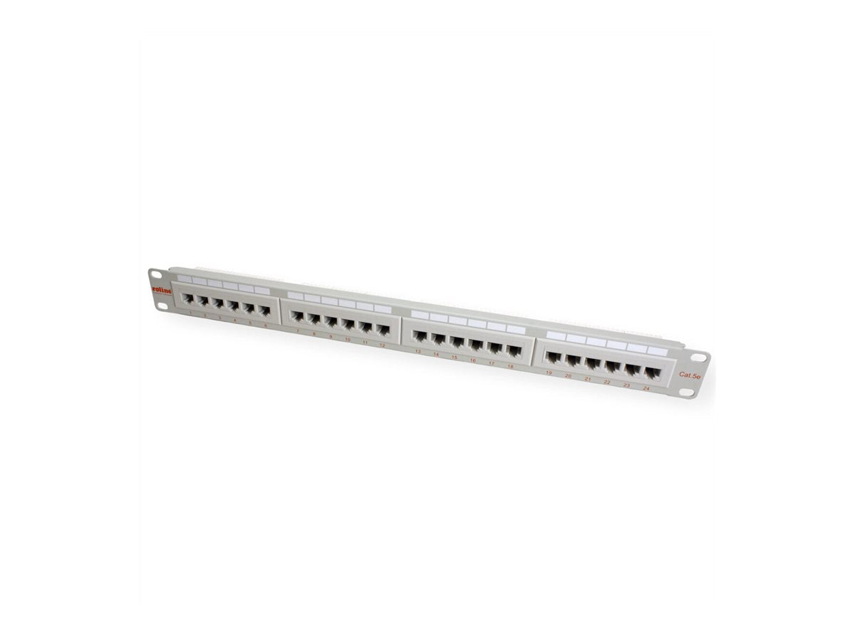 ROLINE Kat.5e Class D Keystone RJ-45 ungeschirmt lichtgrau - Vorderansicht