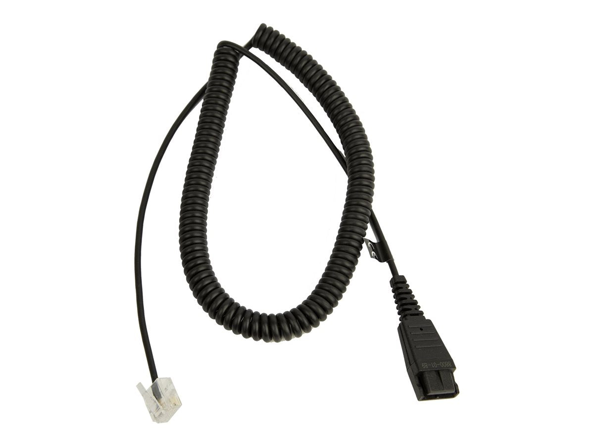 JABRA QD Cord to RJ45 coiled 0.5-2m only in connection with Jabra BIZ 2400 balanced on Siemens Openstage