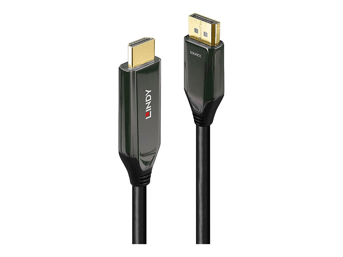 LINDY 1m Aktives DisplayPort an HDMI 8K60 Adapterkabel Anschlussansicht