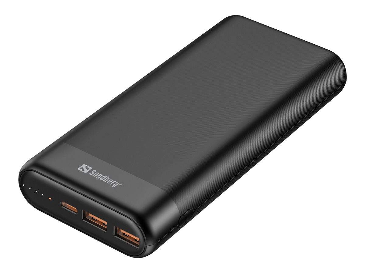 SANDBERG Powerbank 20000 USB-C PD65W Anschlussansicht