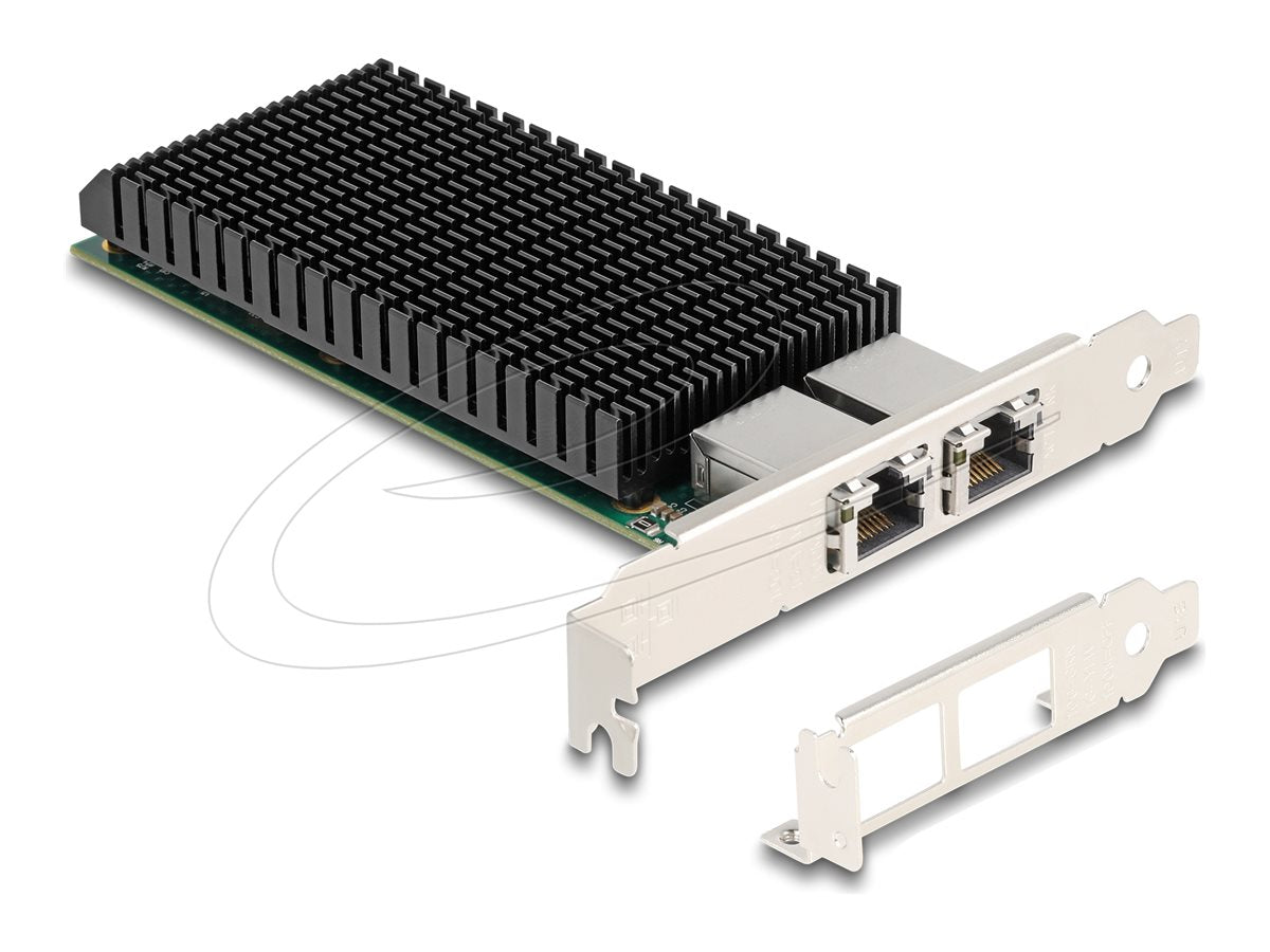 DELOCK PCI Express x8 Netzwerkkarte 10 Gigabit LAN 2 x RJ45 X540 - Vorderansicht